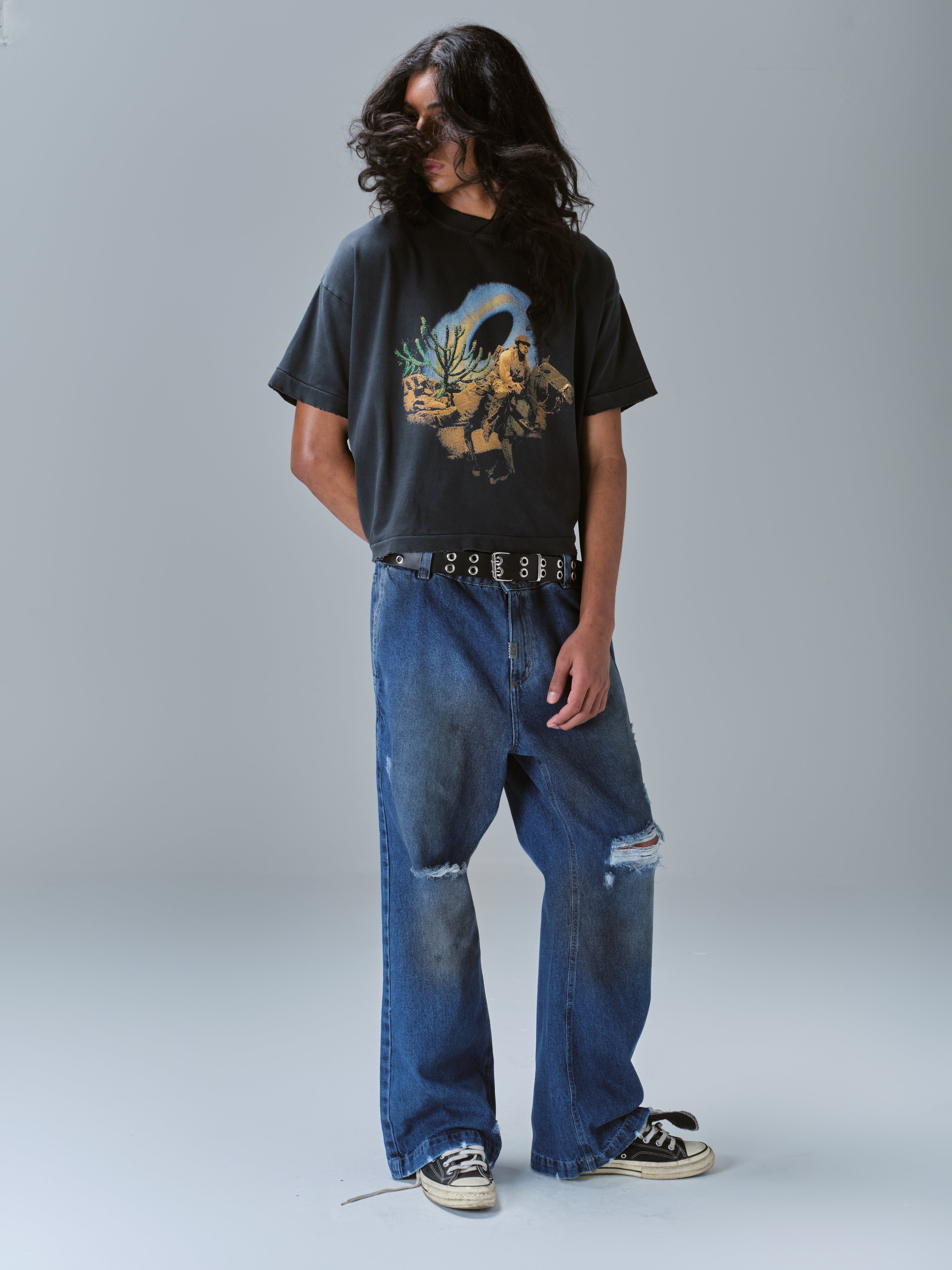 GUERRILLA DENIM FLARED AZUL